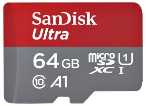 Geheugenkaart Sandisk MicroSDXC Ultra 64GB (140mb/s C10 - SDA UHS-I)