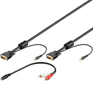 Goobay Full HD SVGA Monitor Kabel +3 5mm Audio - 15 meter