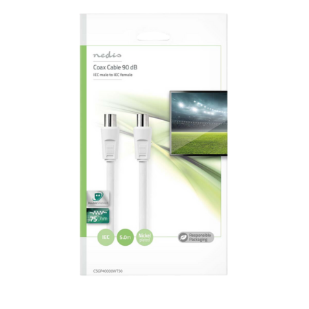 Nedis Coax antennekabel IEC Male naar IEC Female - 5 meter